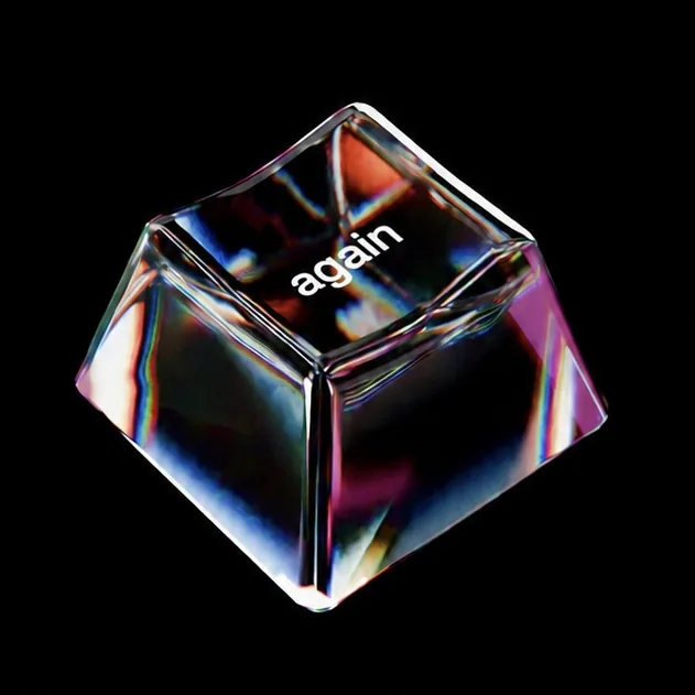 Glass keycap reading again